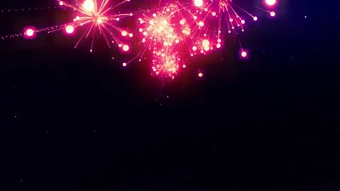 Intense Firework Animation in Sky. Modern Firework Animation Video stock 137620849