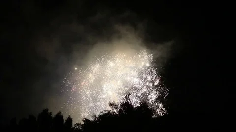Intense fireworks Stock Footage 76506863