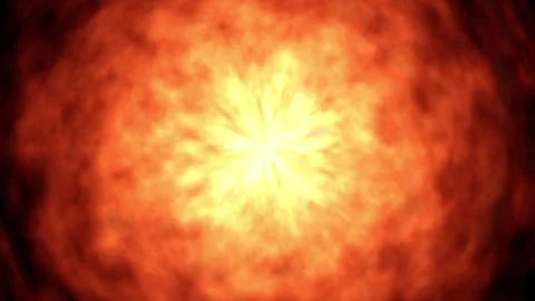 Intense Flame Orange Solar Flair Animation Effect Loop Stock Footage 263113573