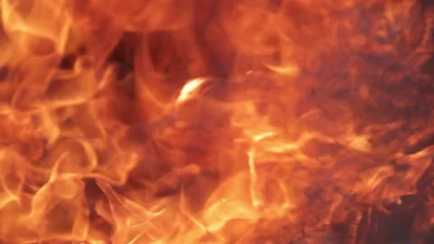 Intense Flames After a Fire Disaster Video stock 318230335