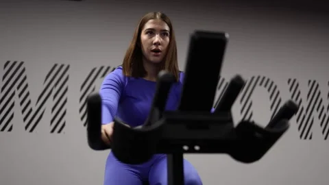 Intense focused cardio session Stock Footage 328253568