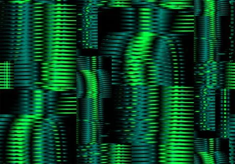 Intense green abstract vector poster with geometric seamless texture. Stock Illustration