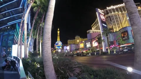 Intense hyperlapse of the strip in Las Vegas Stock Footage 43770651