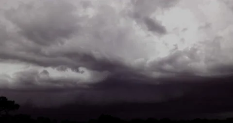 Intense Lightning Storm Approaching (2160p 25fps) Stock Footage 167982395