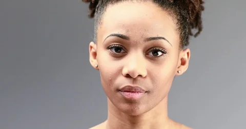 Intense look of an afroamerican woman Stock Footage 120572053