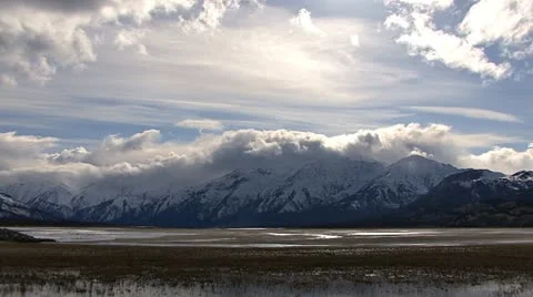 Intense Mountain Clouds over Kluane Lake 2 Stock Footage 11017156