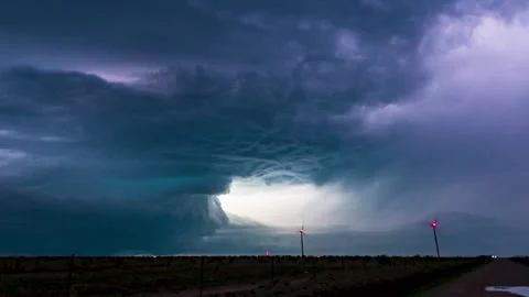 Intense night storm Stock Footage 272705746