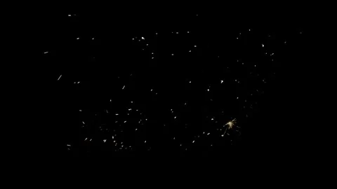 Intense Pyrotechnic Spark Burst Compositing Element On Black Background Stock Footage 336315458