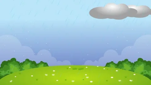 Intense rain accompanied by lightning strikes Stock Footage 273131276