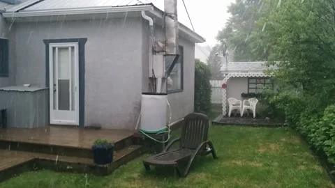 Intense Rain Storm Stock Footage 168911544