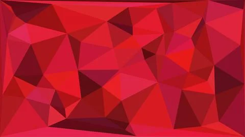 Intense red abstract geometric low poly background with sharp triangles Stock Illustration