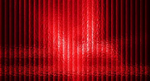 Intense Red Abstract: Glowing Vertical Panels, Organic Cellular Texture, Dy.. Stock Illustration