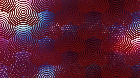 Intense Red Bullseye Pattern Loop  Dynamic Crimson Geometric Circle Background Stock Footage 333079171