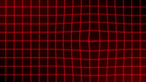 Intense red grid with traveling compression wave Stock Footage 335404917