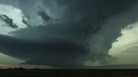 Intense Rotating Supercell Thunderstorm ... | Stock Video | Pond5