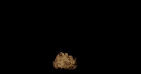 Intense Small Explosion Compositing Element On Black Background Stock Footage 334097149