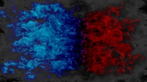 Intense Smoke Gradient Background Effect (blue mixed with red) Stock Footage 98579201