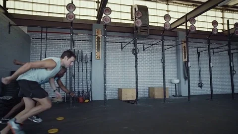 Intense sprint training Stock Footage 71619597