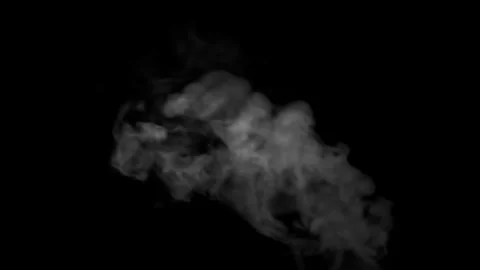 Intense Steam Stream on Balck Background Stock Footage 280795547