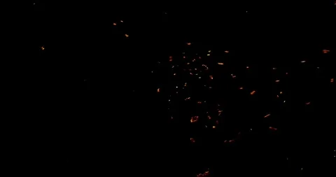 Intense Swirling Fire Sparks Compositing Element On Black Screen Vídeo Stock 333049944