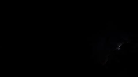 Intense thunderstorm with flares  lightning in the clouds. Stock Footage 211720896