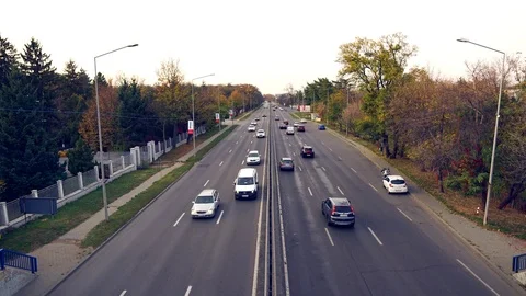 Intense traffic time lapse 4K video Stock Footage 99429904