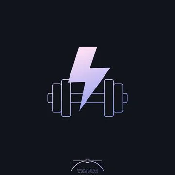 Intense workout or training icon with gradient Stock Illustration