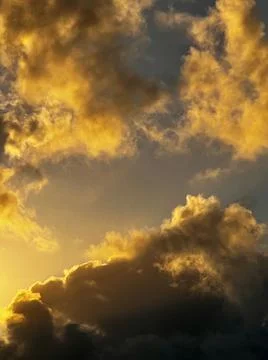 Intense Yellow Clouds 스톡 사진