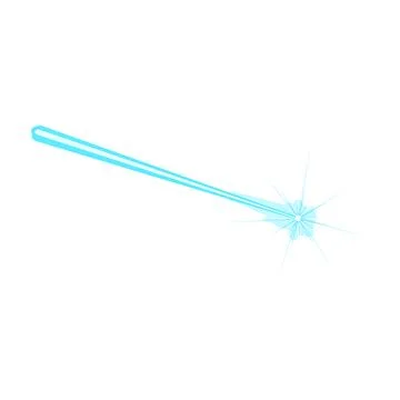 Intensity laser beam cartoon vector illustration Stock Illustration