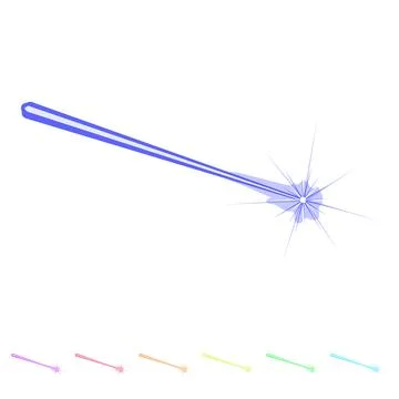 Intensity laser beam cartoon vector graphic Stock Illustration