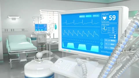 Intensive care unit in hi-tech clinic room 库存影片 166168747