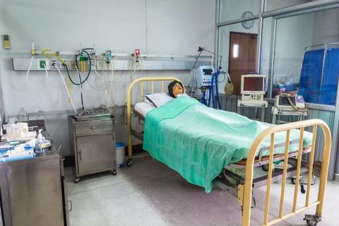 Intensive Care Unit simulation room Stock Photos