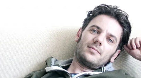 Intensive man portrait Stock Footage 63255597