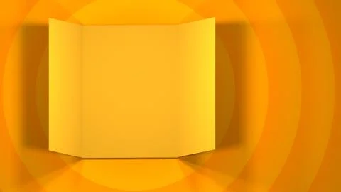 Intensive orange flyer or gift card mock up. Stock Illustration