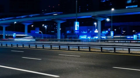 Intensive transport stream in timelapse video mode. Video stock 111404407