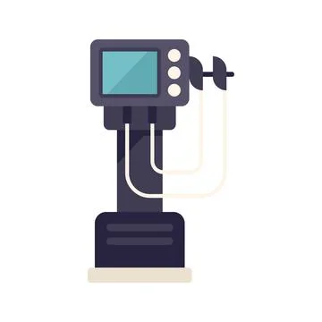 Intensive ventilator machine icon flat vector. Medical hospital Illustrazione stock
