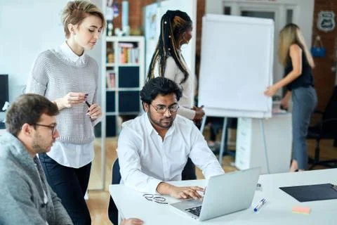 Intensive working hours in the office Stock Photos