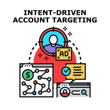 Intent driven account targeting for digital marketing strategy Stock Illustration