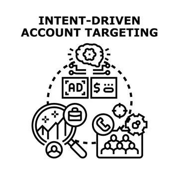 Intent driven account targeting strategy for business growth Stockillustratie