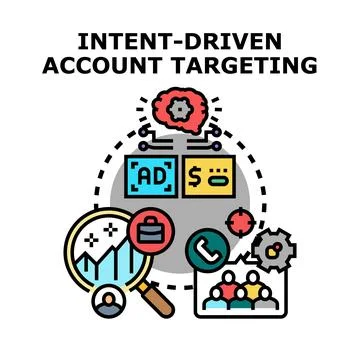 Intent driven account targeting strategy for business growth Stockillustratie