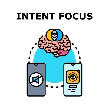 Intent focus concept achieving concentration and productivity Stock Illustration