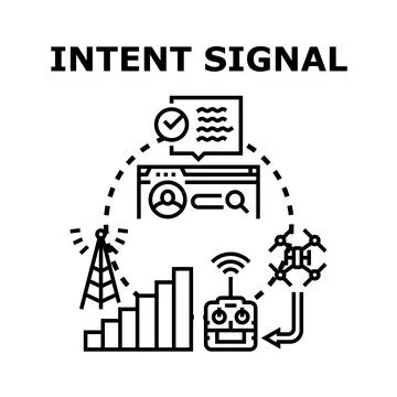 Intent signal data analysis and digital marketing strategy イラスト素材