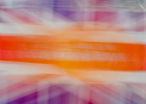Intentional camera movement (ICM) Union Jack Stock Photos