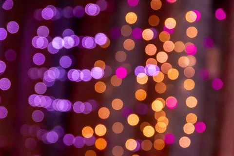 Intentional defocus and colored lighting creates bokeh - used in ads, social Stock Photos