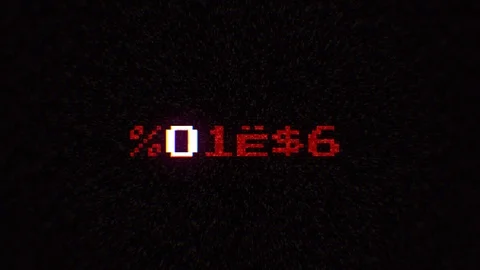 Intentional digital artifact injection fx animation, decoding a noisy Stock Footage 100900105