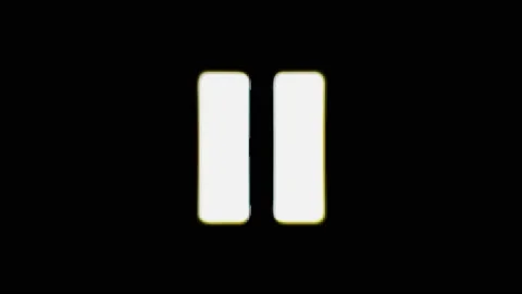 Intentional noise distortion glitch effect: an icon of the pause function 스톡 동영상 201047482