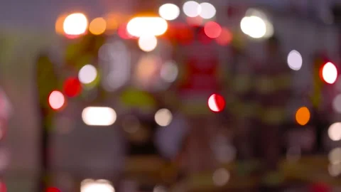 Intentionally blurred emergency services lights flashing, rescue services, fire Stock Footage 247646043