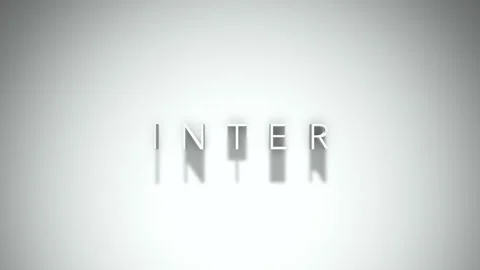 Inter 3D title animation with shadows on a white background Stock Footage 297011162
