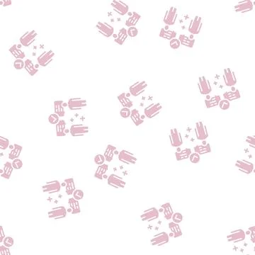 Inter-leaf communication soft skill glyph seamless pattern Stock Illustration