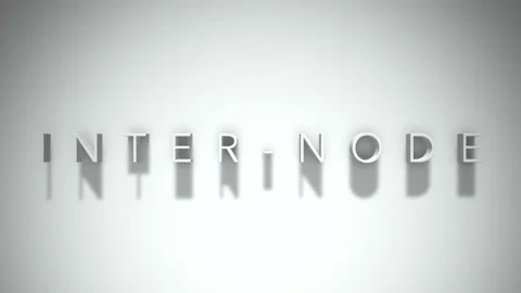 Inter-node 3D title animation with shadows on a white background 库存影片 296623944